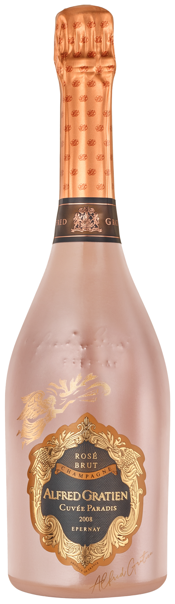 La bouteille de la Cuvée Paradis Rosé 2008 d'Alfred Gratien.